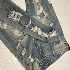 American Eagel Super Stretch Double Sided Ripped Jeans 10